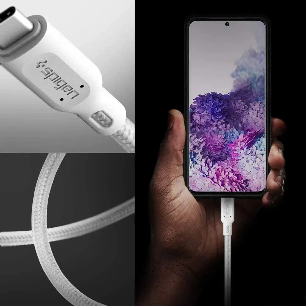 Spigen DuraSync 60W USB C to USB C High Speed Fast Charging Cable 4.9FT 2 Pack